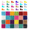 Miyuki de 2 mm de perlas de vidrio de semilla Caja de plástico 24 Colores